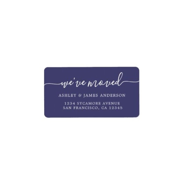 RETURN ADDRESS LABEL IN BLUE COLOR  